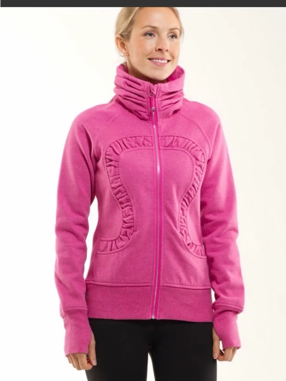 lululemon athletica cuddle up Pink Ruffle Full-Zip Hoodie Jacket